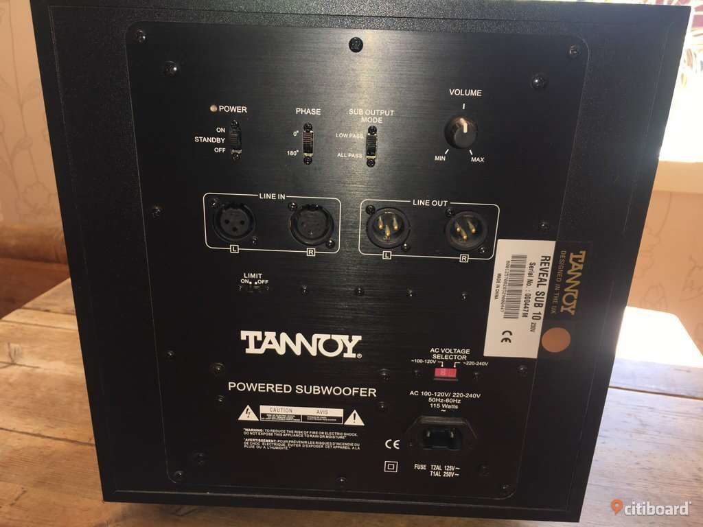 Tannoy reveal sub store 10